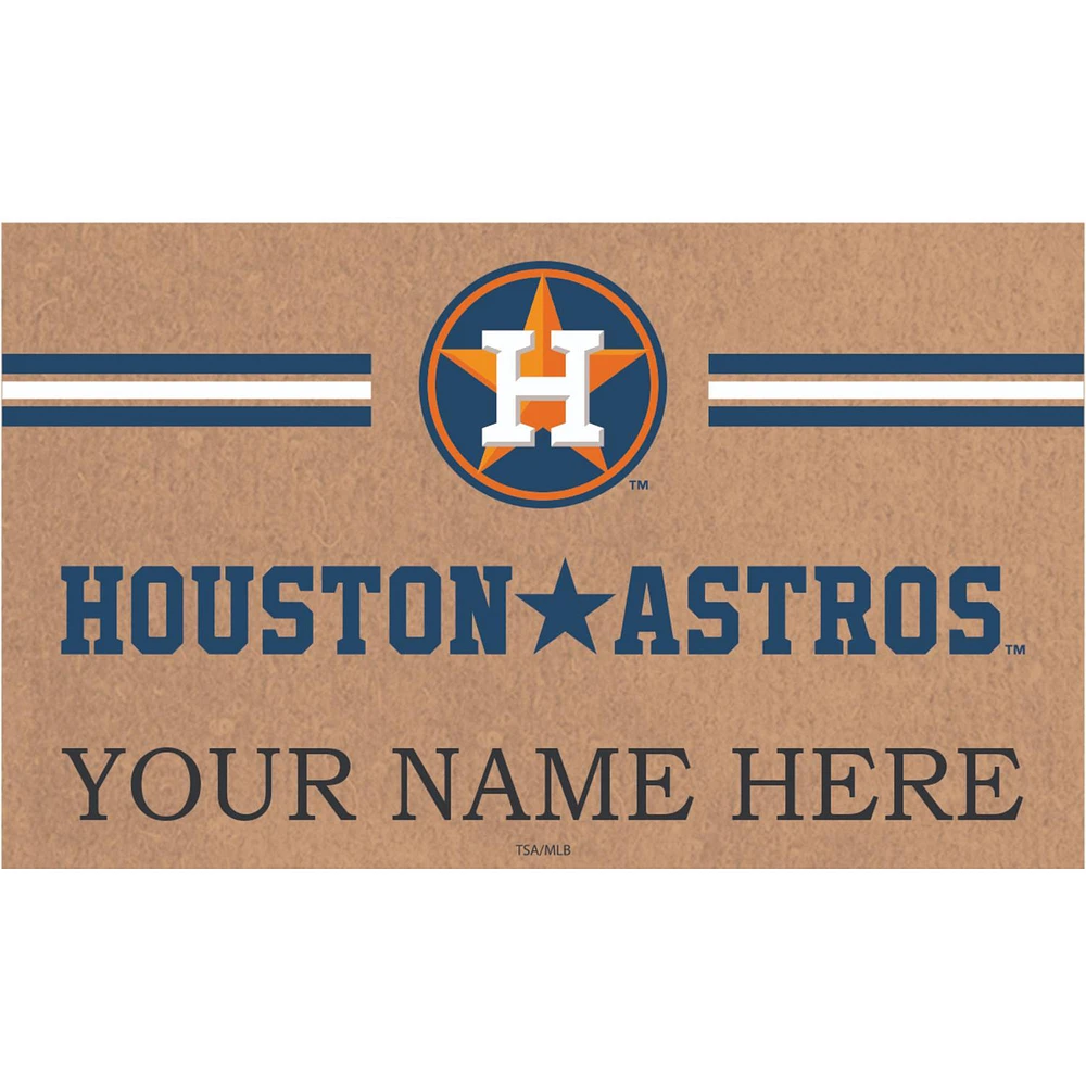 Houston Astros 28" x 16" Personalized Team Logo Outdoor Coir Mat