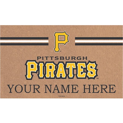 Pittsburgh Pirates 28" x 16" Personalized Team Logo Outdoor Coir Mat