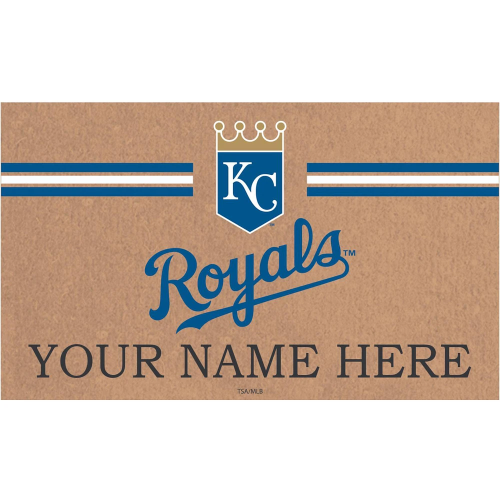 Kansas City Royals 28" x 16" Personalized Team Logo Outdoor Coir Mat