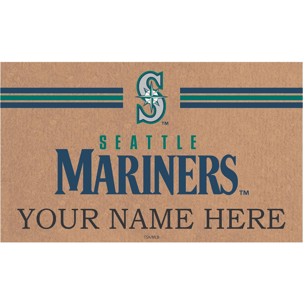 Seattle Mariners 28" x 16" Personalized Team Logo Outdoor Coir Mat