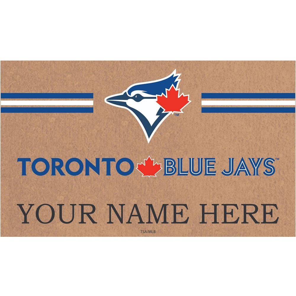 Toronto Blue Jays 28" x 16" Personalized Team Logo Outdoor Coir Mat