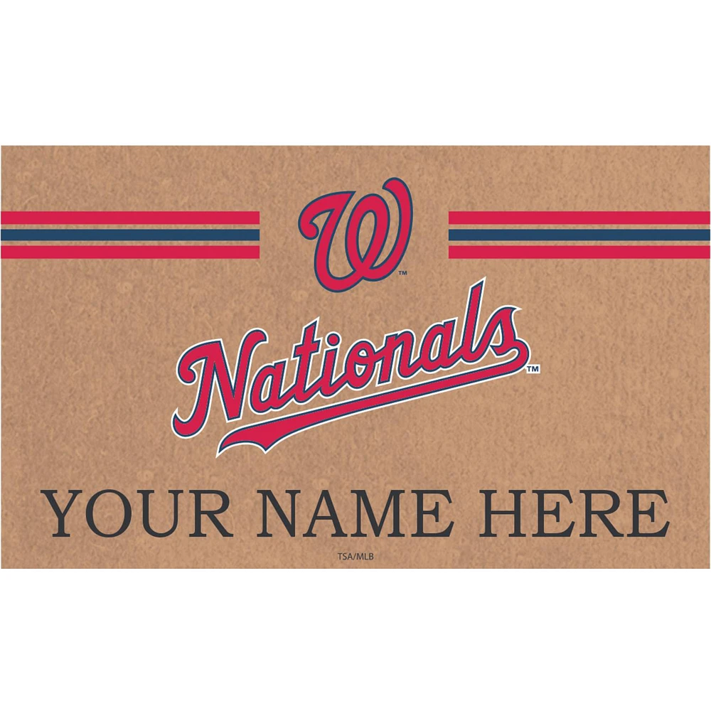 Washington Nationals 28" x 16" Personalized Team Logo Outdoor Coir Mat