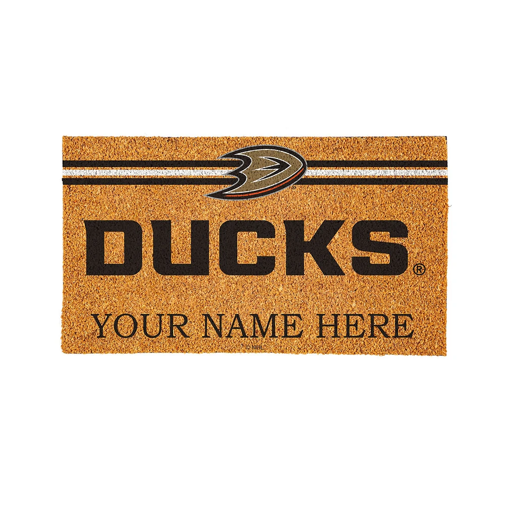 Anaheim Ducks 28" x 16" Personalized Team Logo Outdoor Coir Mat