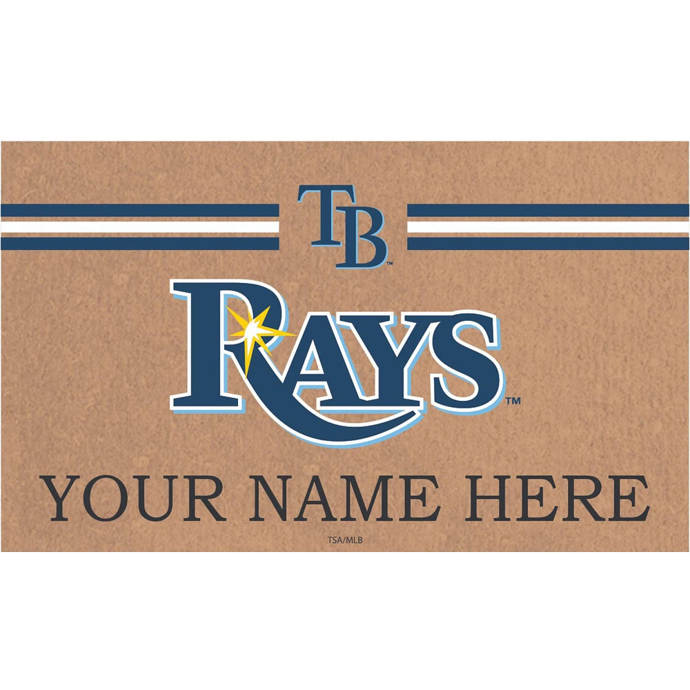 Tampa Bay Rays 28" x 16" Personalized Team Logo Outdoor Coir Mat