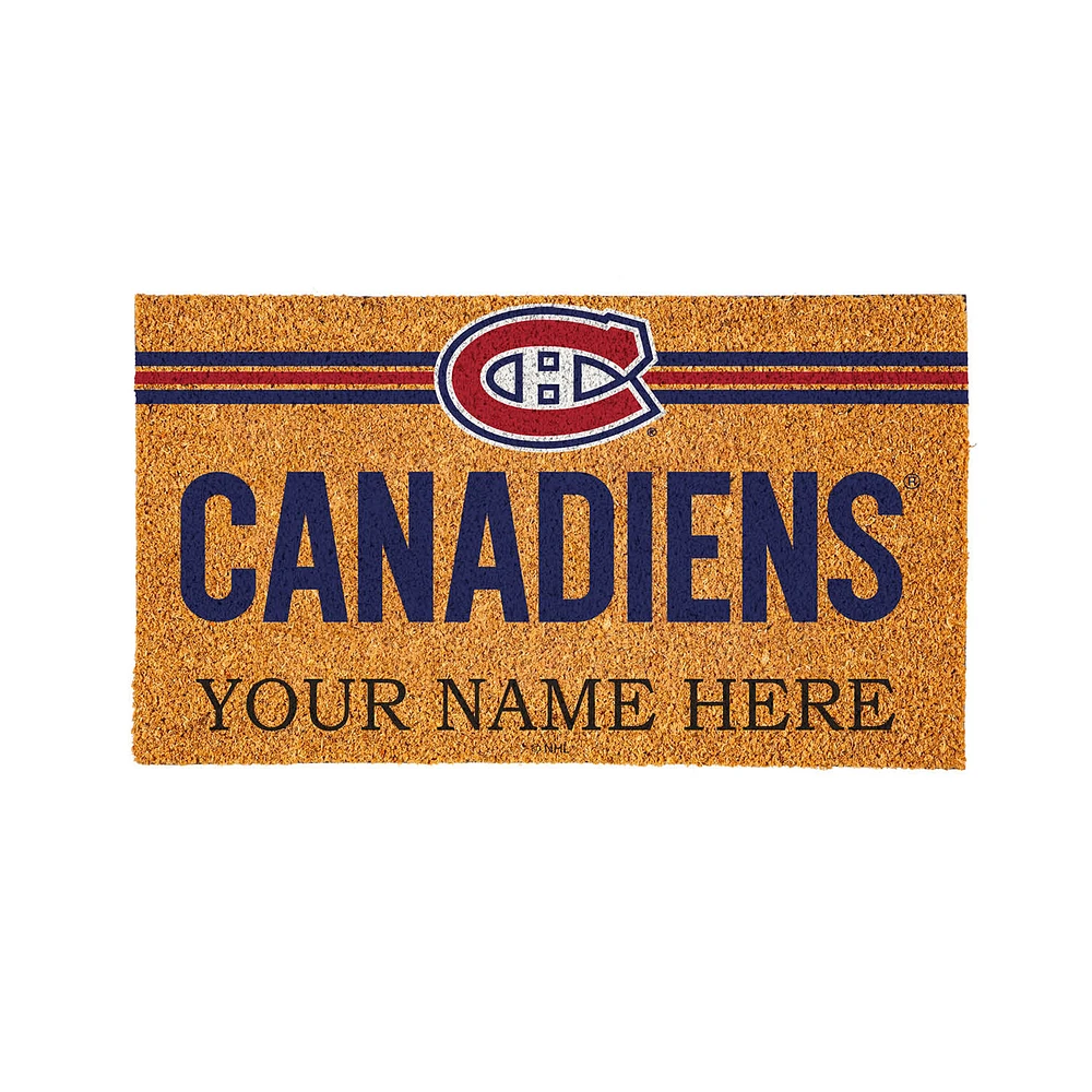 Montreal Canadiens 28" x 16" Personalized Team Logo Outdoor Coir Mat