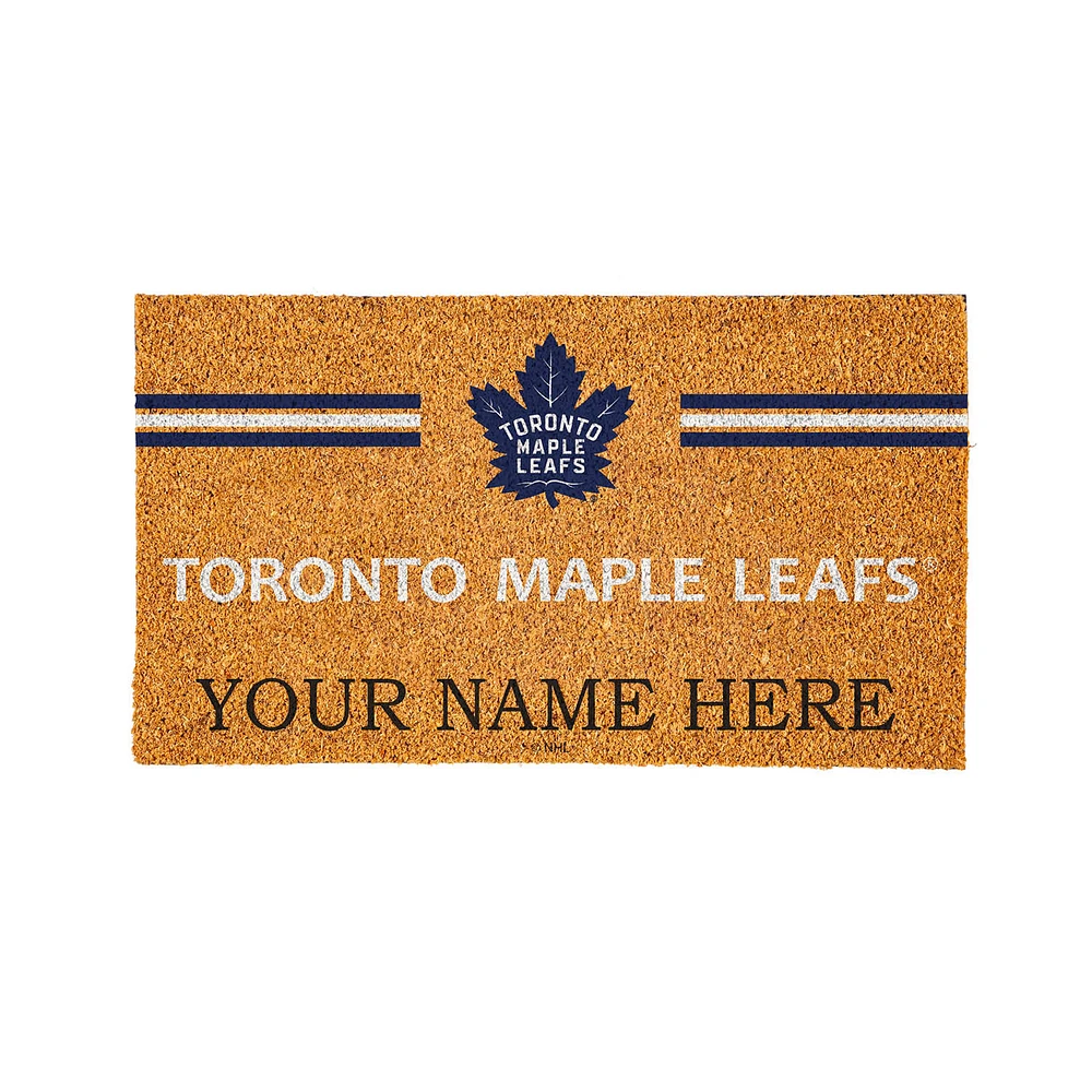 Toronto Maple Leafs 28" x 16" Personalized Team Logo Outdoor Coir Mat