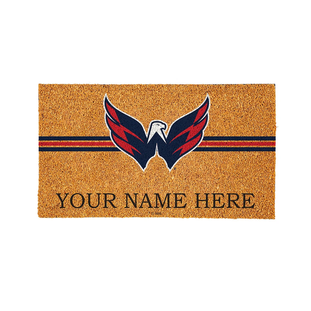 Washington Capitals 28" x 16" Personalized Team Logo Outdoor Coir Mat