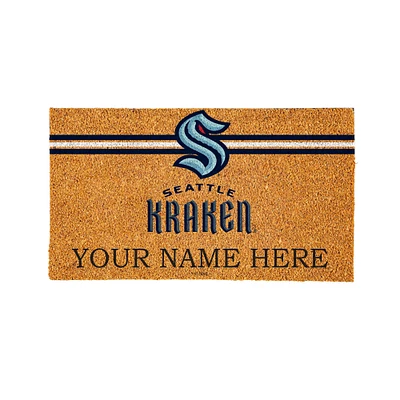 Seattle Kraken 28" x 16" Personalized Team Logo Outdoor Coir Mat