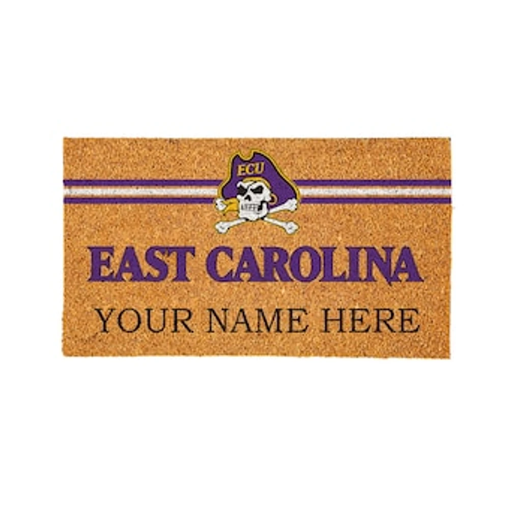 ECU Pirates 28" x 16" Personalized Team Logo Outdoor Coir Mat