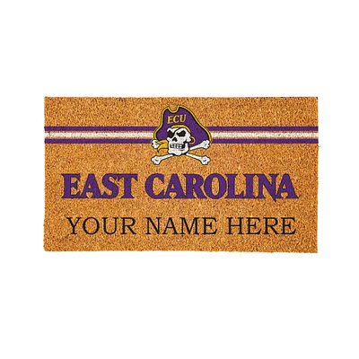 ECU Pirates 28" x 16" Personalized Team Logo Outdoor Coir Mat