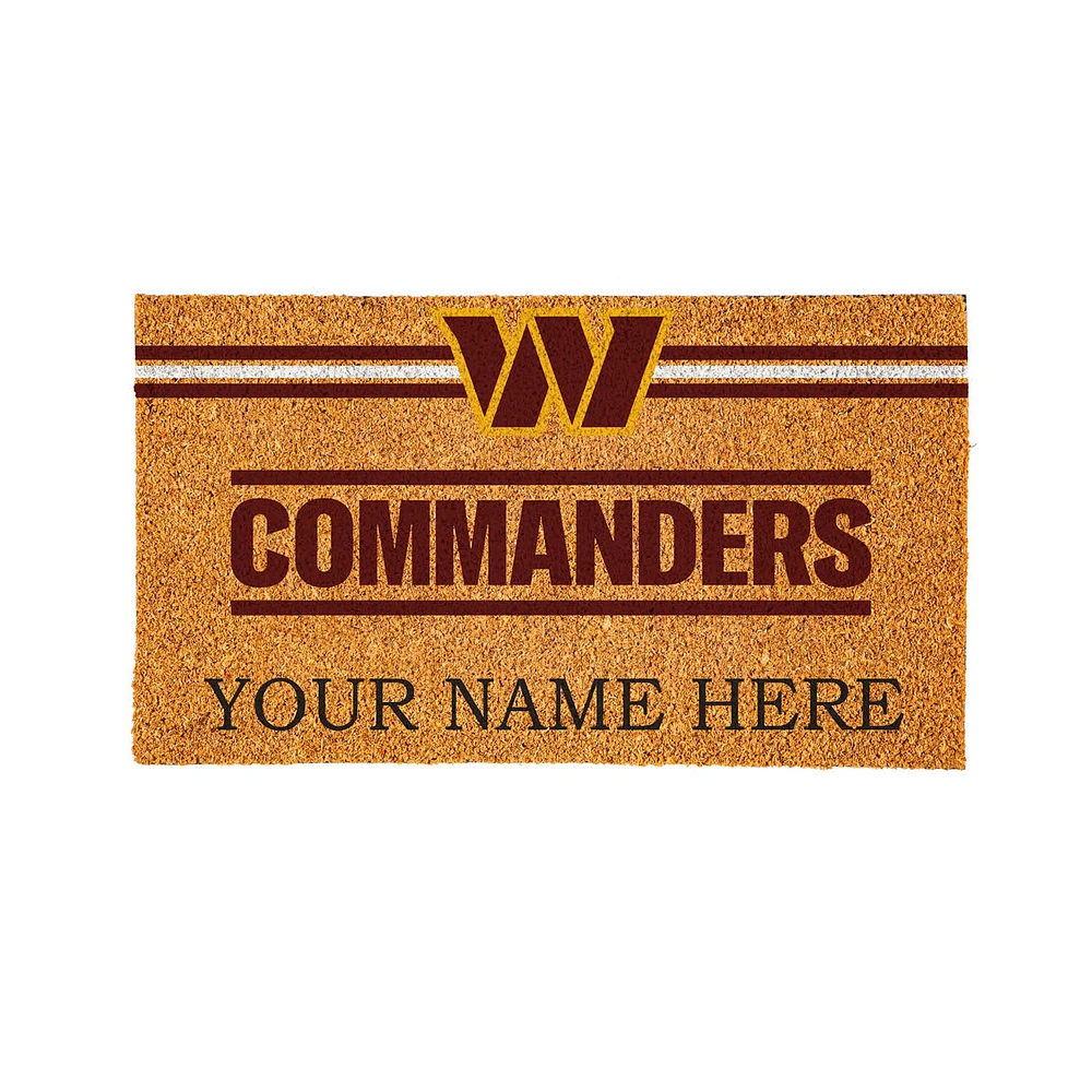 Washington Commanders 28" x 16" Personalized Team Logo Outdoor Coir Mat