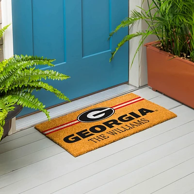 Georgia Bulldogs 28" x 16" Personalized Team Logo Outdoor Coir Mat