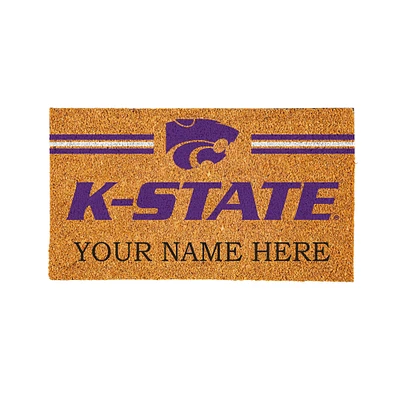 Kansas State Wildcats 28" x 16" Personalized Team Logo Outdoor Coir Mat