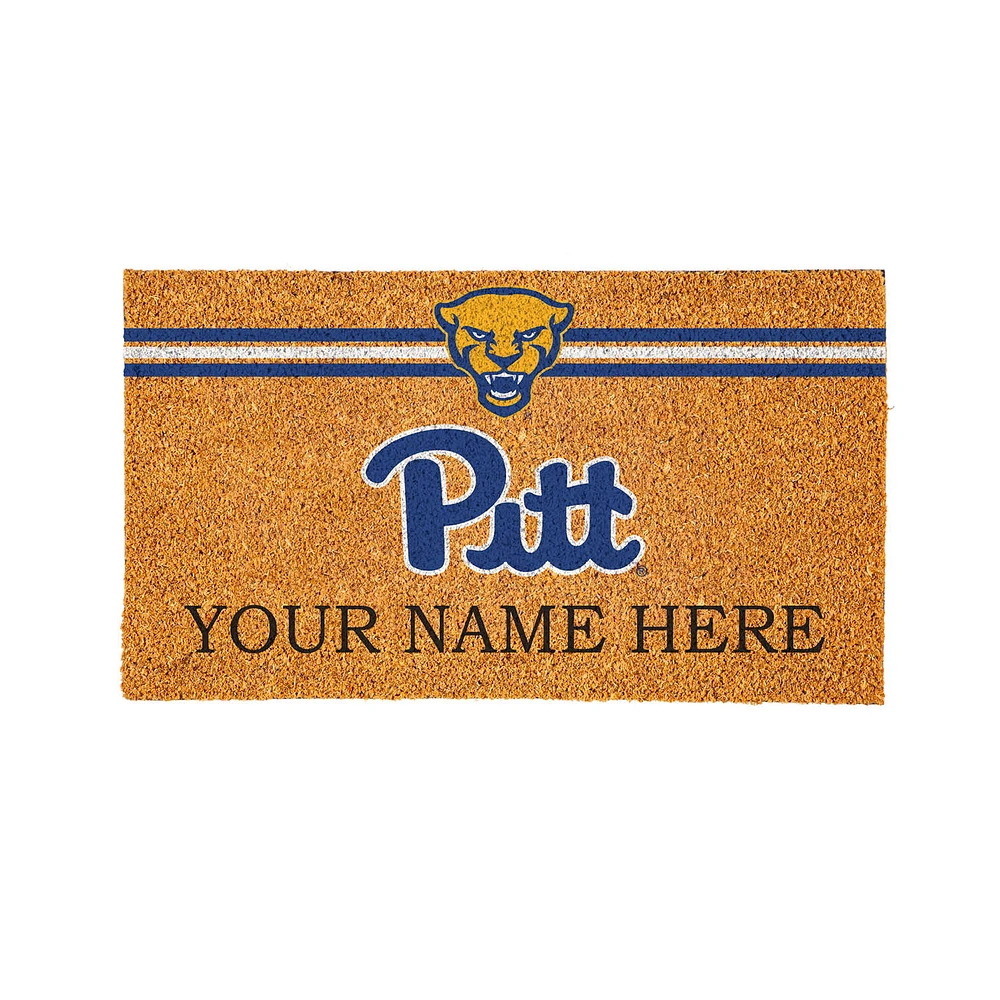 Pitt Panthers 28" x 16" Personalized Team Logo Outdoor Coir Mat
