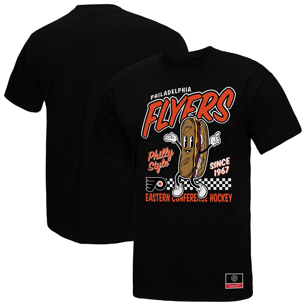 Men's Mitchell & Ness Black Philadelphia Flyers Local Food T-Shirt