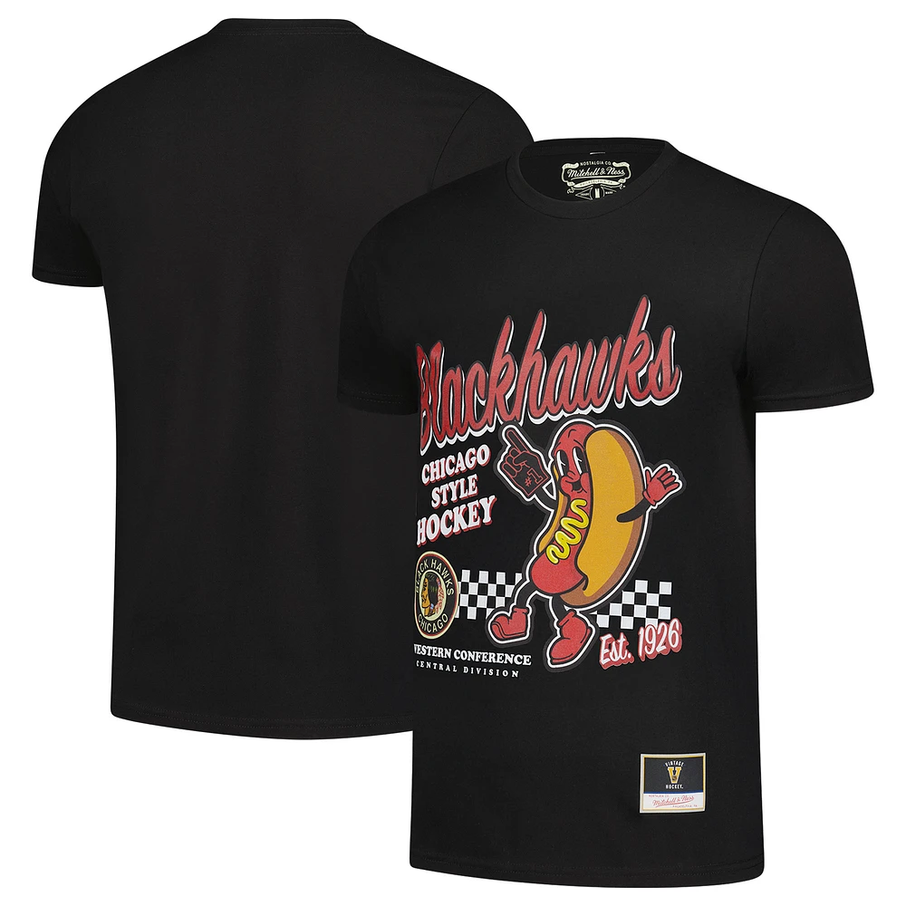 Men's Mitchell & Ness Black Chicago Blackhawks Local Food T-Shirt