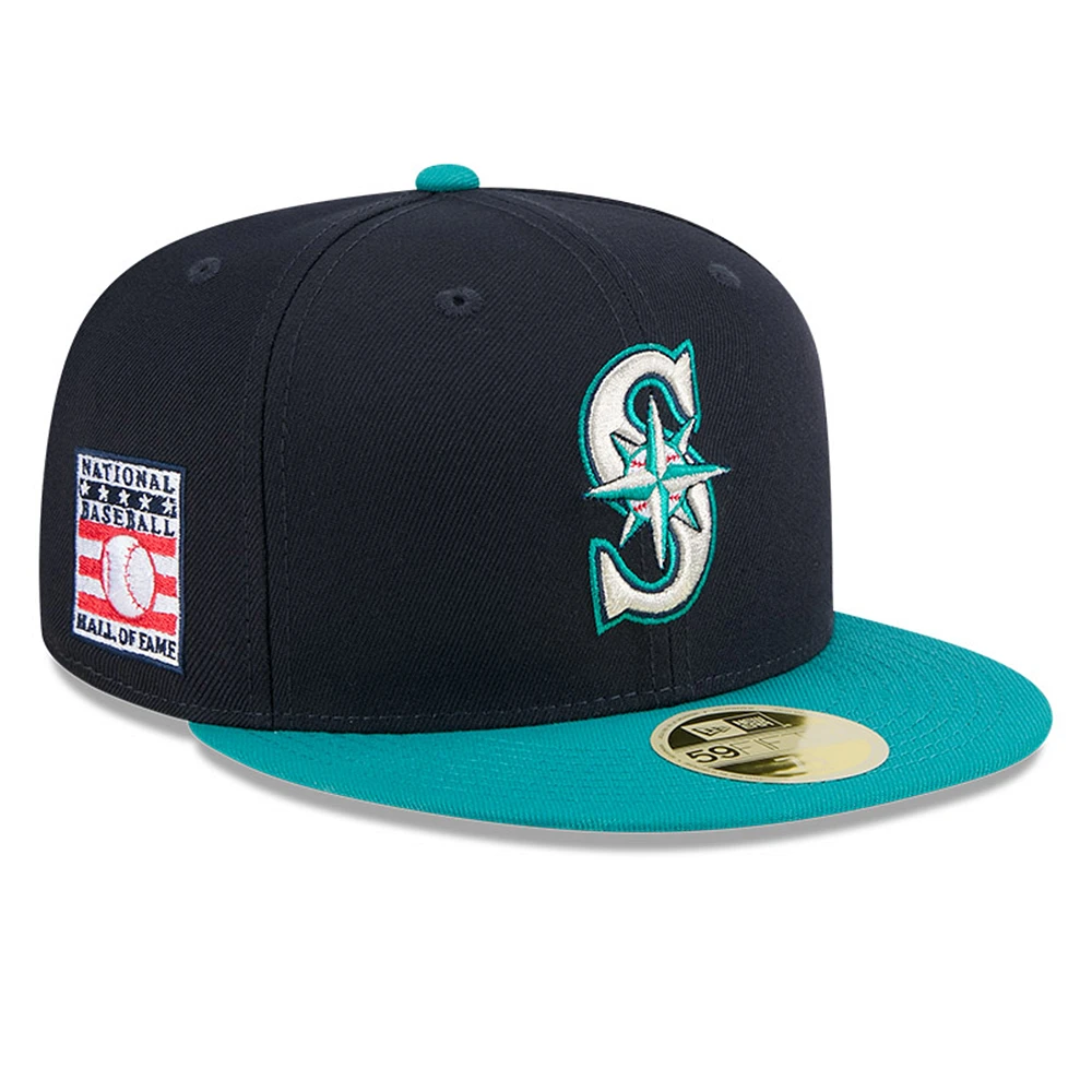 Men's New Era Navy Seattle Mariners Baseball Hall of Fame 59FIFTY Fitted Hat