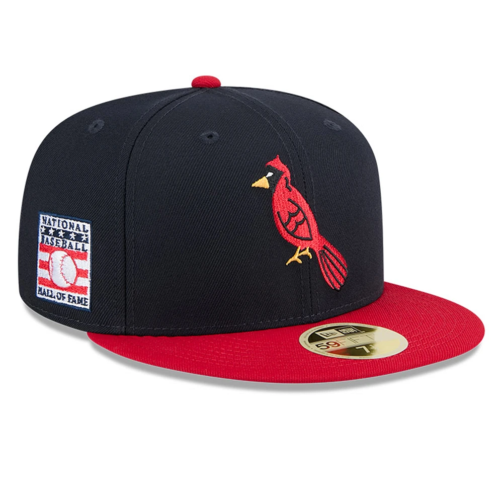Men's New Era Navy St. Louis Cardinals Baseball Hall of Fame 59FIFTY Fitted Hat