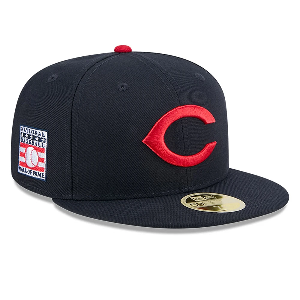 Men's New Era Navy Cleveland Guardians Baseball Hall of Fame 59FIFTY Fitted Hat