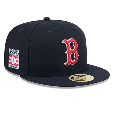 Men's New Era Navy Boston Red Sox Baseball Hall of Fame 59FIFTY Fitted Hat