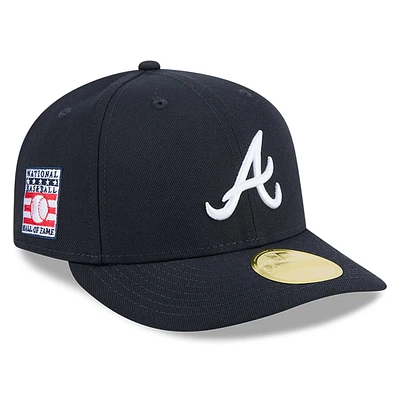 Men's New Era Navy Atlanta Braves Baseball Hall of Fame 59FIFTY Low Profile Fitted Hat