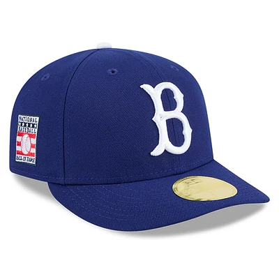 Men's New Era Royal Brooklyn Dodgers Baseball Hall of Fame 59FIFTY Low Profile Fitted Hat