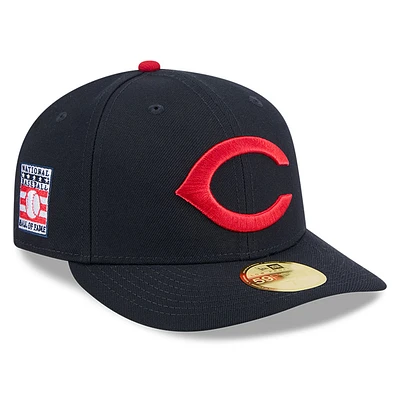 Men's New Era Navy Cleveland Guardians Baseball Hall of Fame 59FIFTY Low Profile Fitted Hat