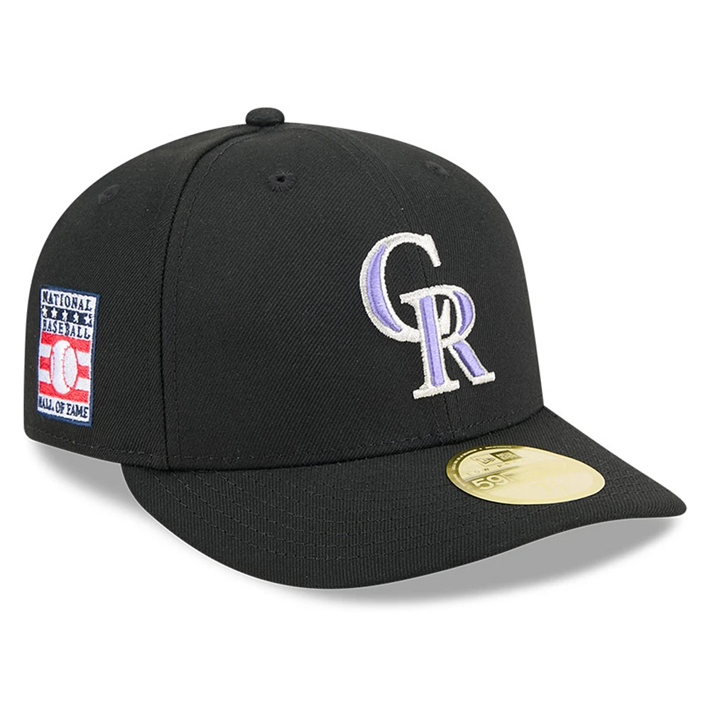 Men's New Era Black Colorado Rockies Baseball Hall of Fame 59FIFTY Low Profile Fitted Hat