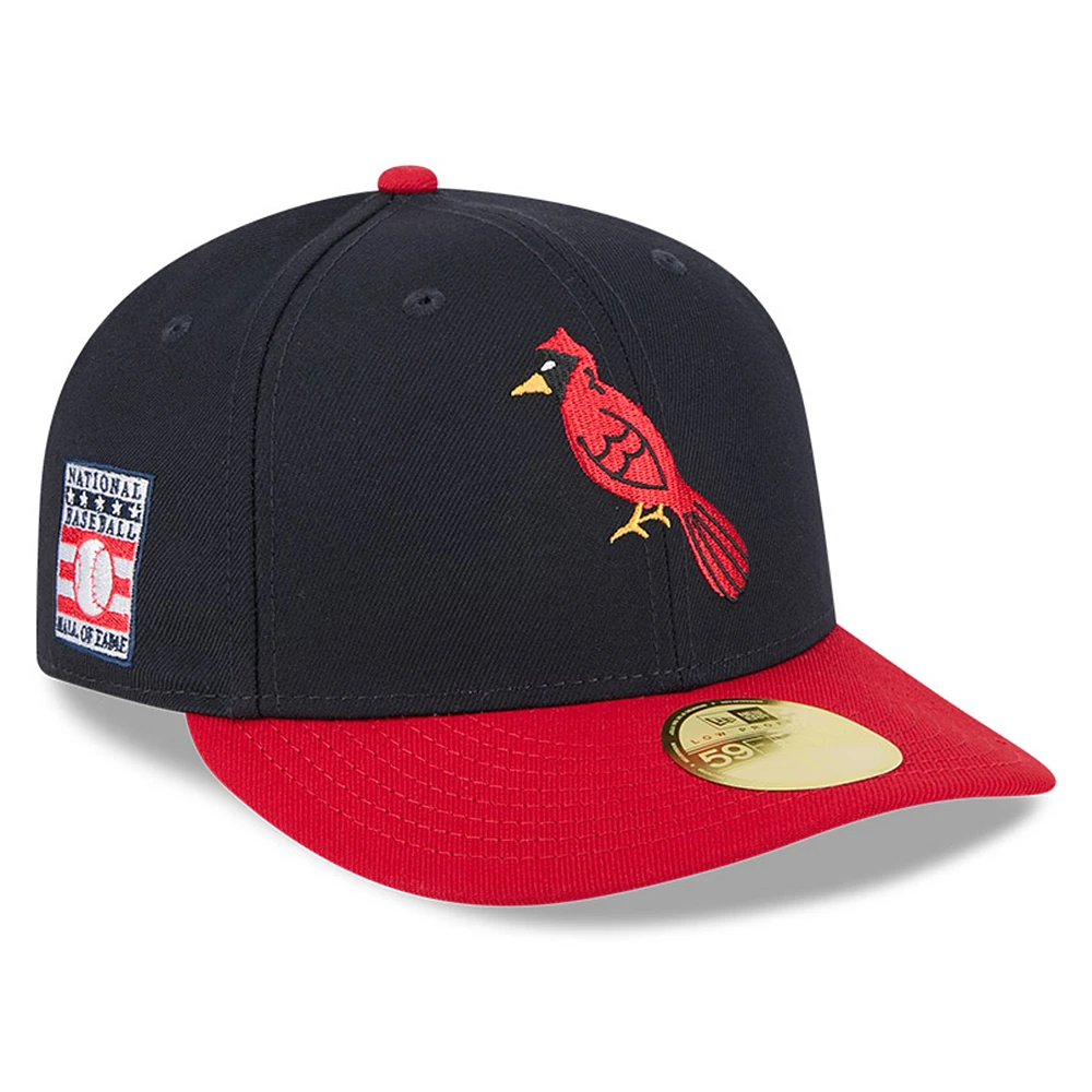 Men's New Era Navy/Red St. Louis Cardinals Baseball Hall of Fame 59FIFTY Low Profile Fitted Hat