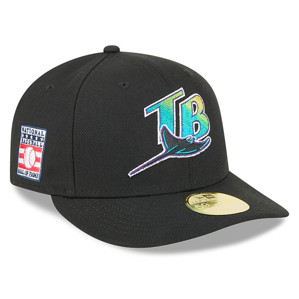 Men's New Era Black Tampa Bay Rays Baseball Hall of Fame 59FIFTY Low Profile Fitted Hat