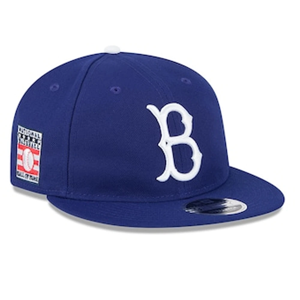 Men's New Era Royal Brooklyn Dodgers Baseball Hall of Fame Retro Crown Cooperstown Collection 9FIFTY Adjustable Hat