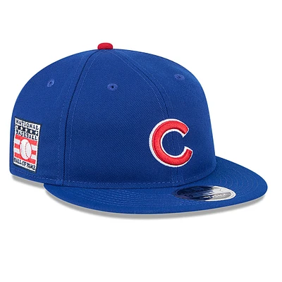 Men's New Era Royal Chicago Cubs Baseball Hall of Fame Retro Crown 9FIFTY Adjustable Hat