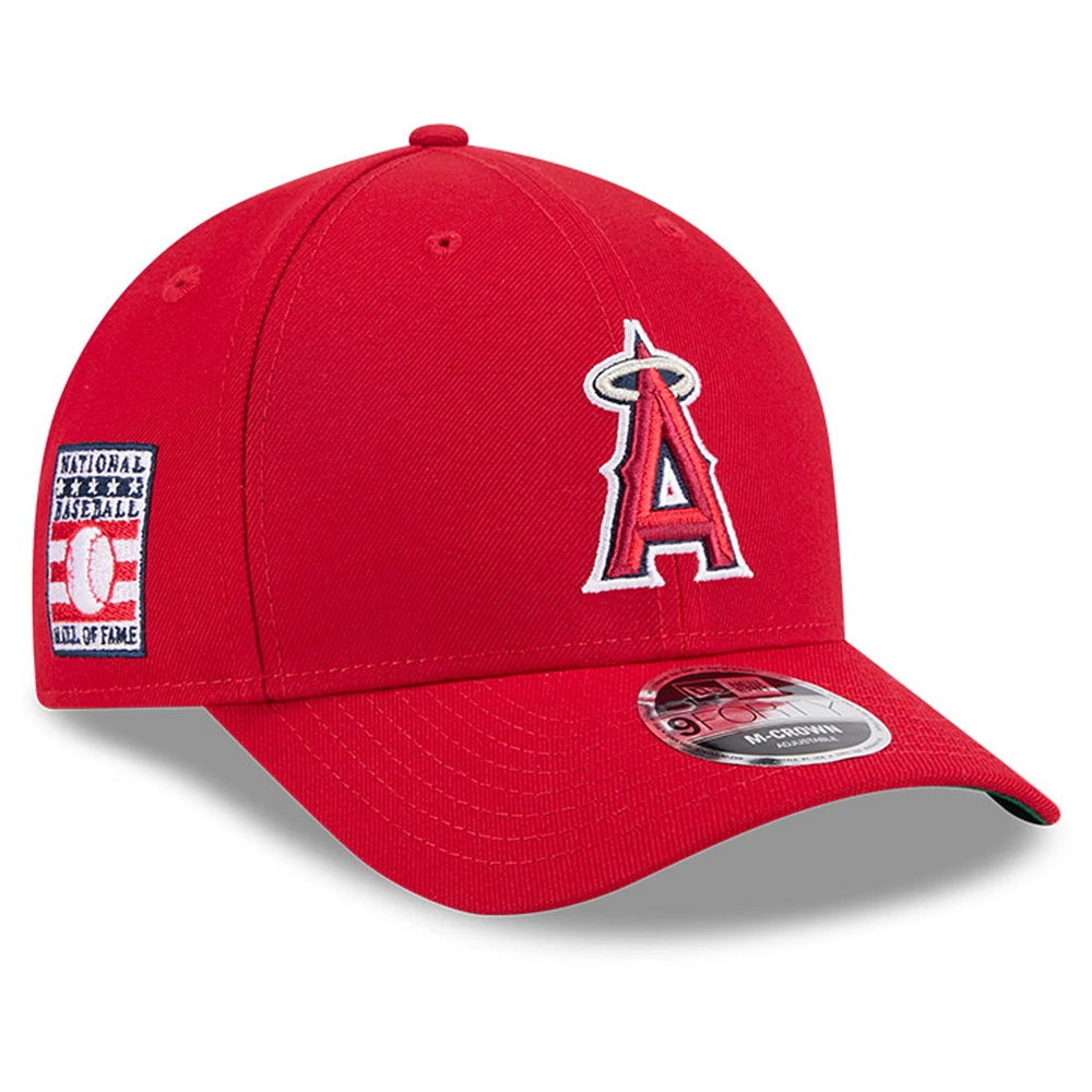Men's New Era Red Los Angeles Angels Baseball Hall of Fame 9FORTY M-Crown Adjustable Hat