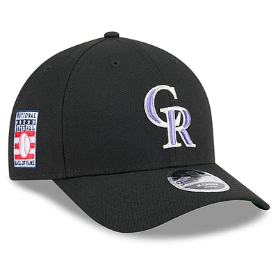 Men's New Era Black Colorado Rockies Baseball Hall of Fame 9FORTY M-Crown Adjustable Hat
