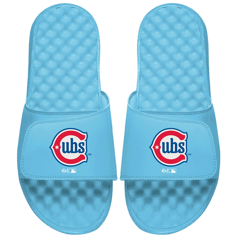 Unisex ISlide Light Blue Chicago Cubs Alternate Logo Slide Sandals