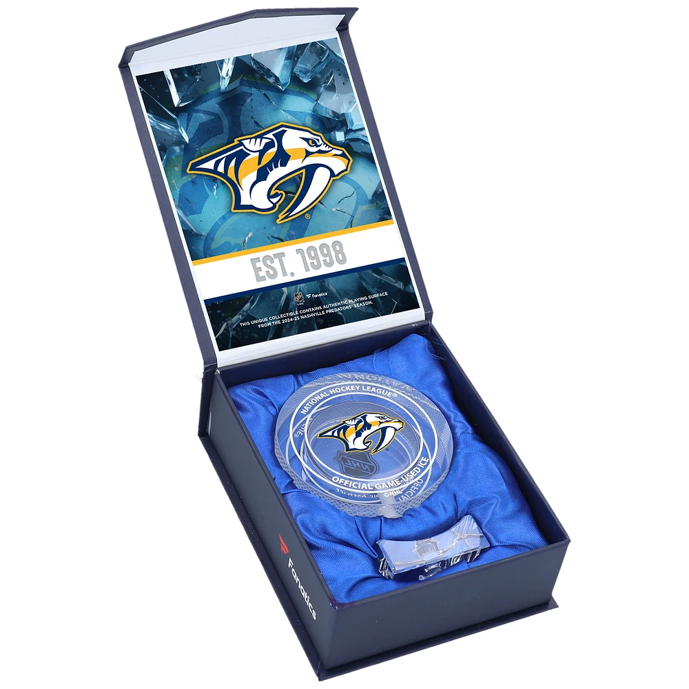 Pittsburgh Penguins Crystal Puck - Filled with Home Ice from the 2024-25 Season