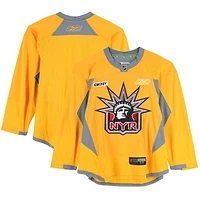 New York Rangers Practice-Used Yellow Liberty Jersey - Size 58