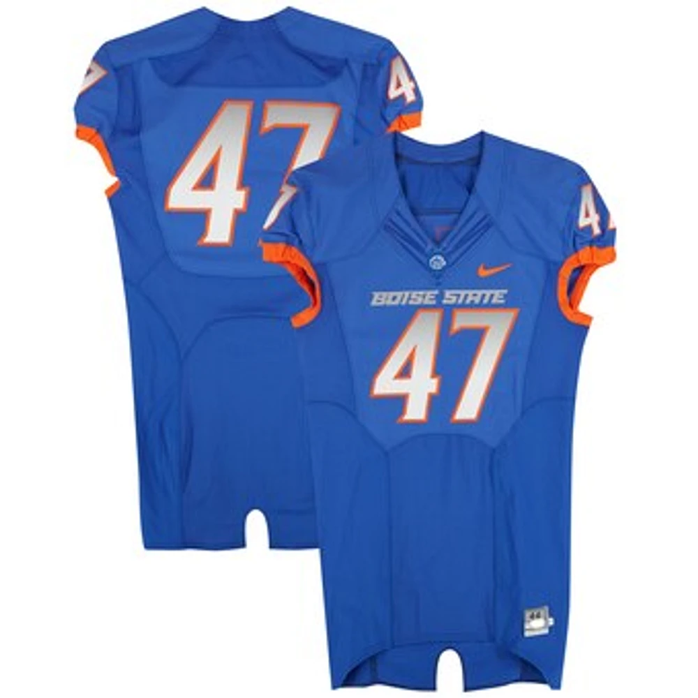 Boise State Broncos Team-Issued #47 Royal Nike Jersey from the 2013-15 NCAA Football Seasons - Size 44+4