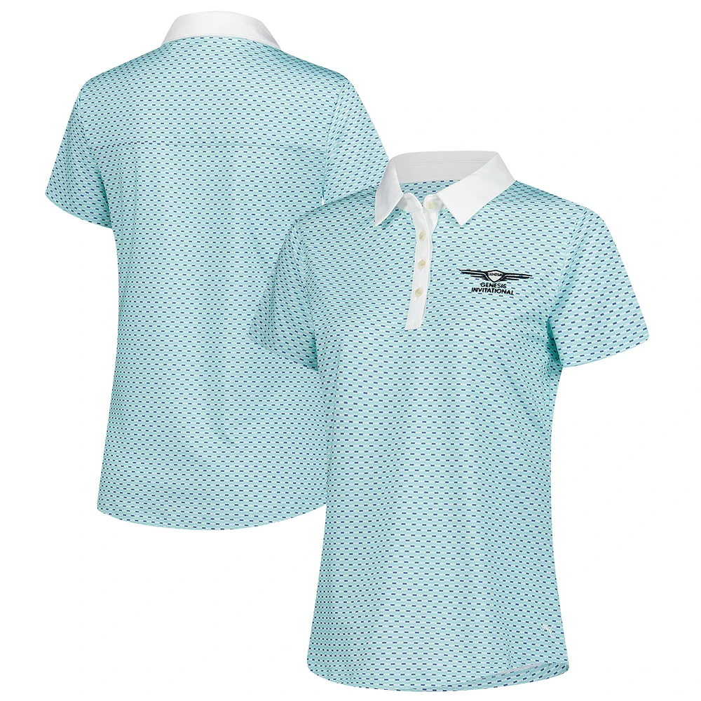 Women's Puma Light Blue Genesis Invitational Morse MATTR Polo