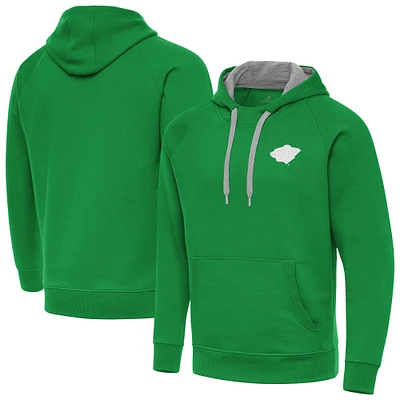 Men's Antigua Kelly Green Minnesota Wild St. Patrick's Day Victory Pullover Hoodie