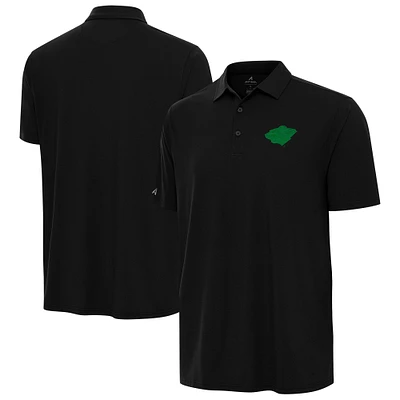 Men's Antigua Black Minnesota Wild St. Patrick's Day Era Polo