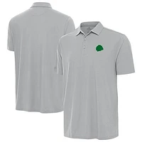Men's Antigua Gray Chicago Blackhawks St. Patrick's Day Era Polo