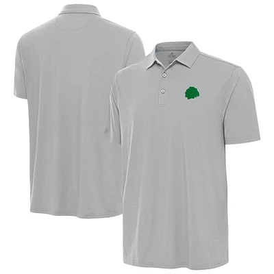 Men's Antigua Gray Chicago Blackhawks St. Patrick's Day Era Polo
