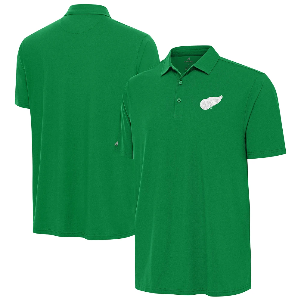 Men's Antigua Kelly Green Detroit Red Wings St. Patrick's Day Era Polo