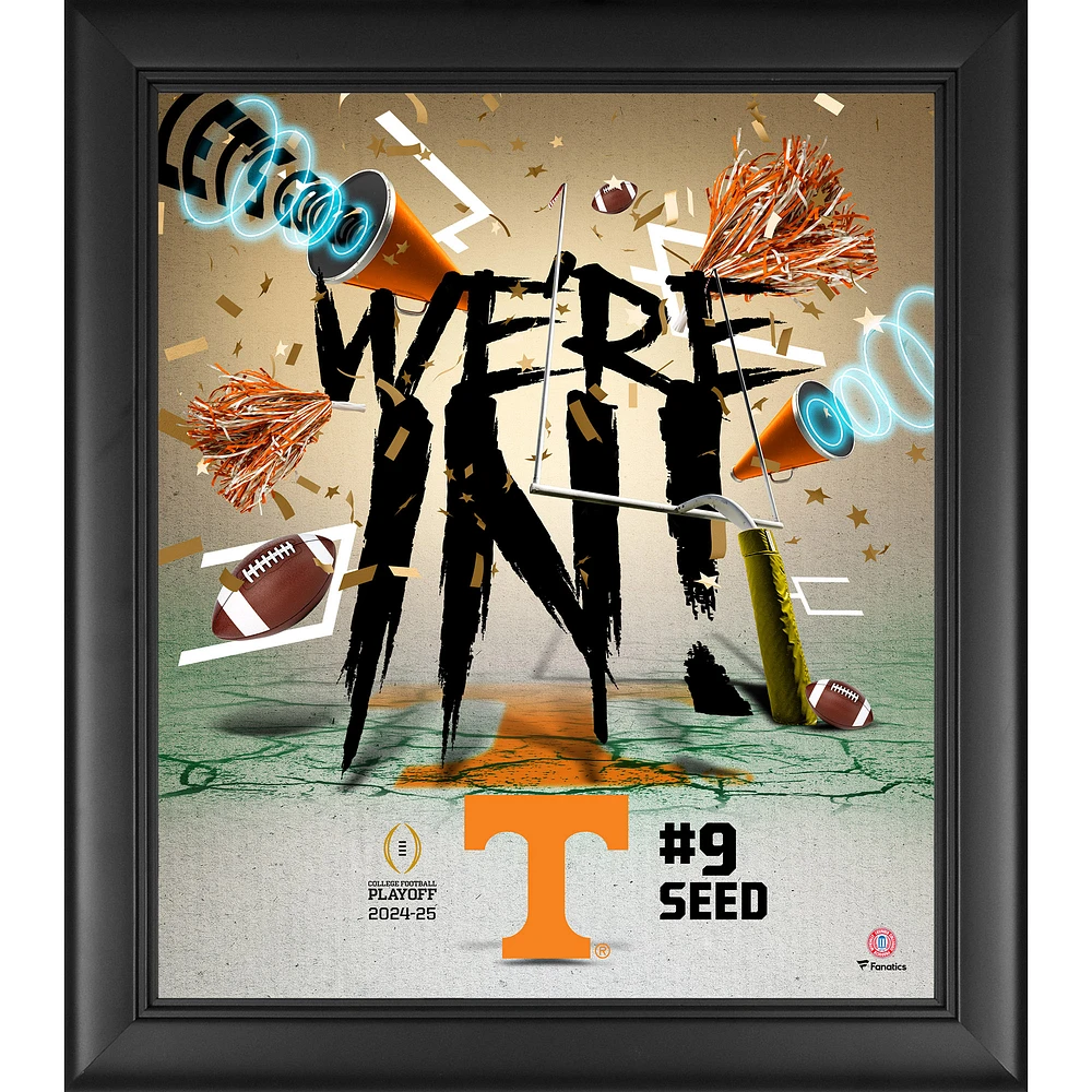 Tennessee Volunteers 2024-25 College Football Playoff Framed 15" x 17" We're In Collage