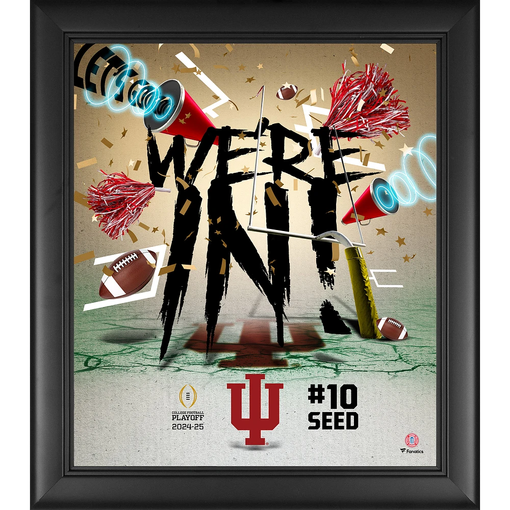 Indiana Hoosiers 2024-25 College Football Playoff Framed 15" x 17" We're In Collage