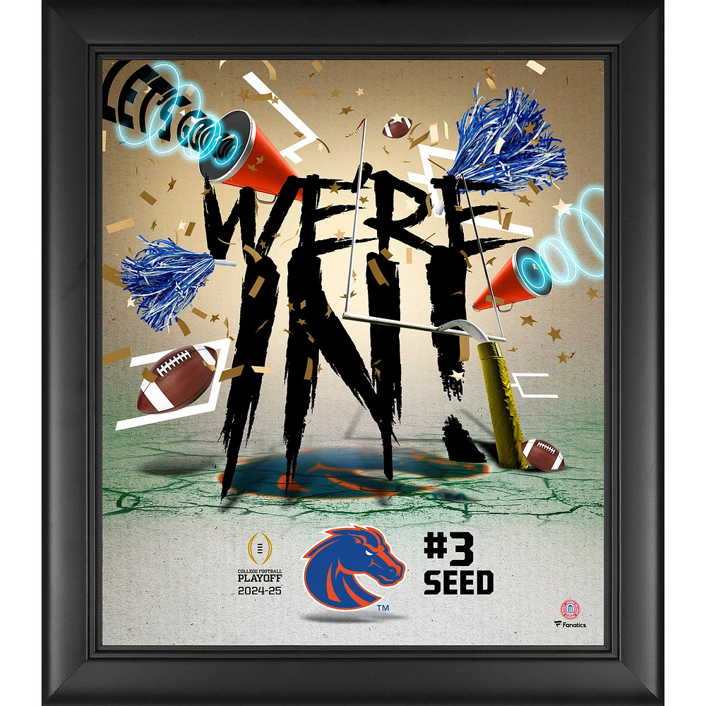 Boise State Broncos 2024-25 College Football Playoff Framed 15" x 17" We're In Collage