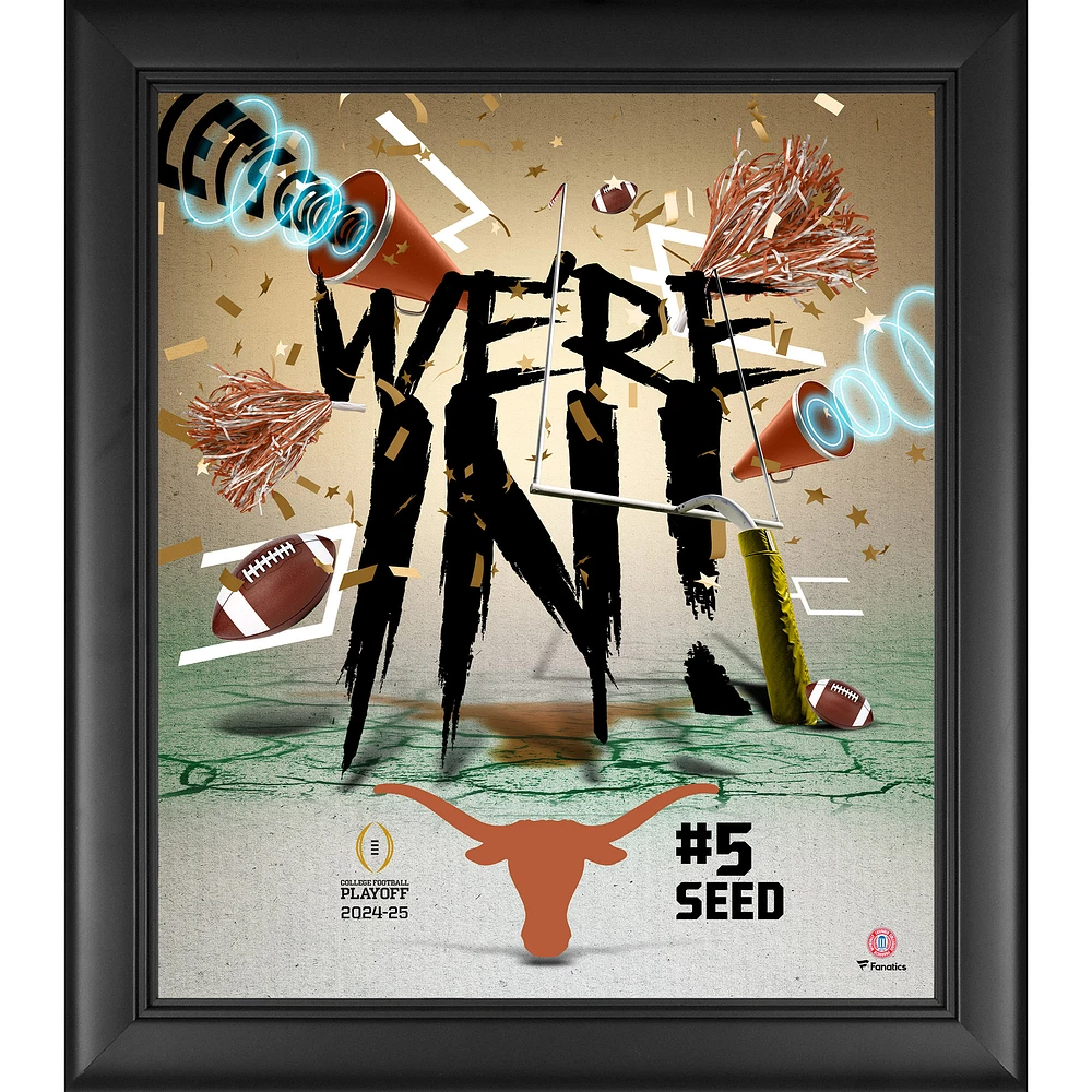 Texas Longhorns 2024-25 College Football Playoff Framed 15" x 17" We're In Collage