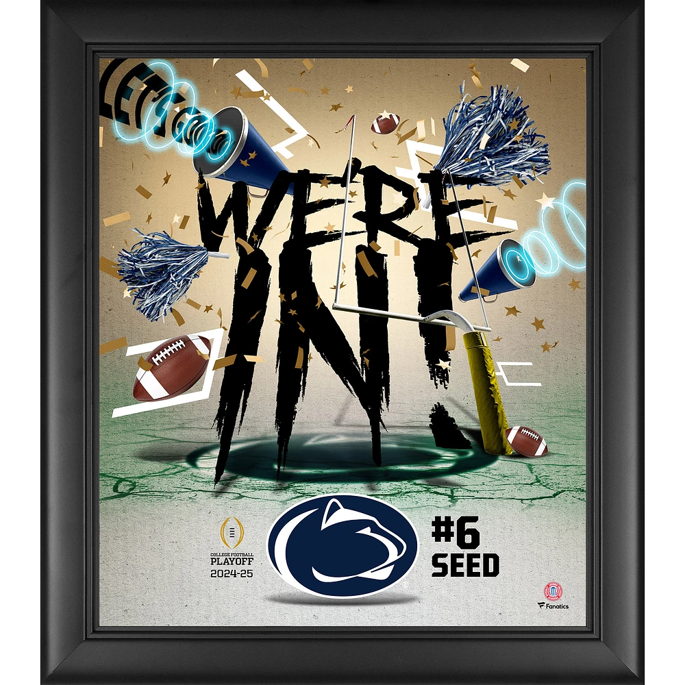 Penn State Nittany Lions 2024-25 College Football Playoff Framed 15" x 17" We're In Collage