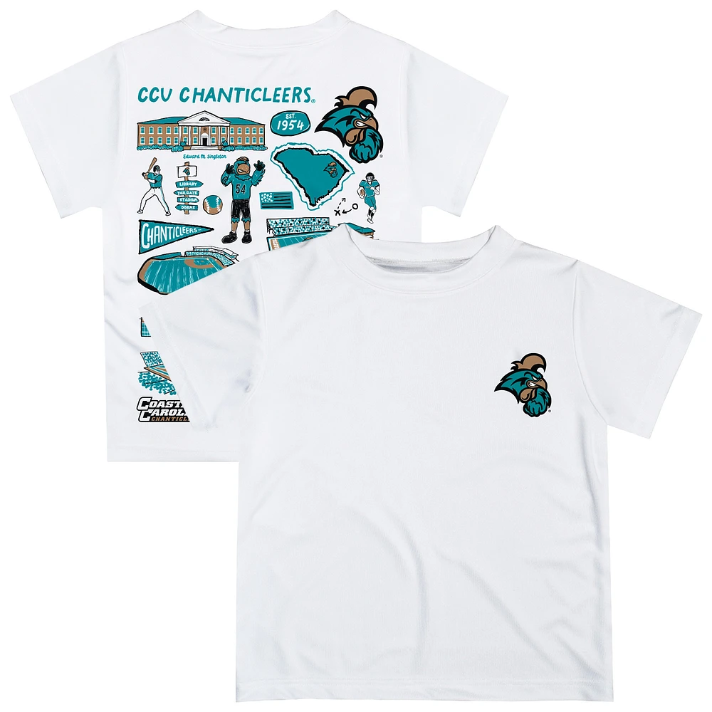 Infant Vive La Fete White Coastal Carolina Chanticleers Impressions Artwork T-Shirt